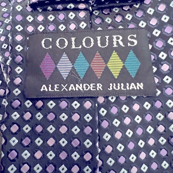 COLOURS Alexander Julian Mens purple hues tie - Picture 2 of 3